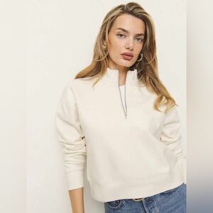 🆕Reformation NWT Marla Zip Sweatshirt size Xsmall